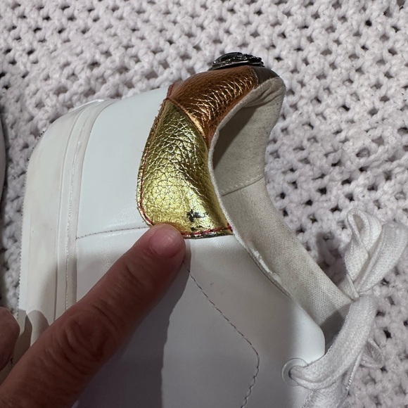 KURT GEIGER LONDON size 42  USA 10 Women's White Sneakers with Rainbow Accents - Picture 8 of 15